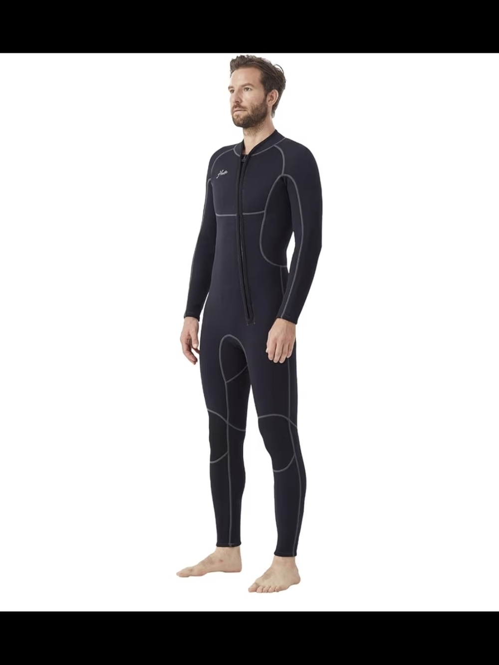 Hevto Men Wetsuits 3/2mm Neoprene Wet Suit Cold Water for Surf Scuba Adult Med